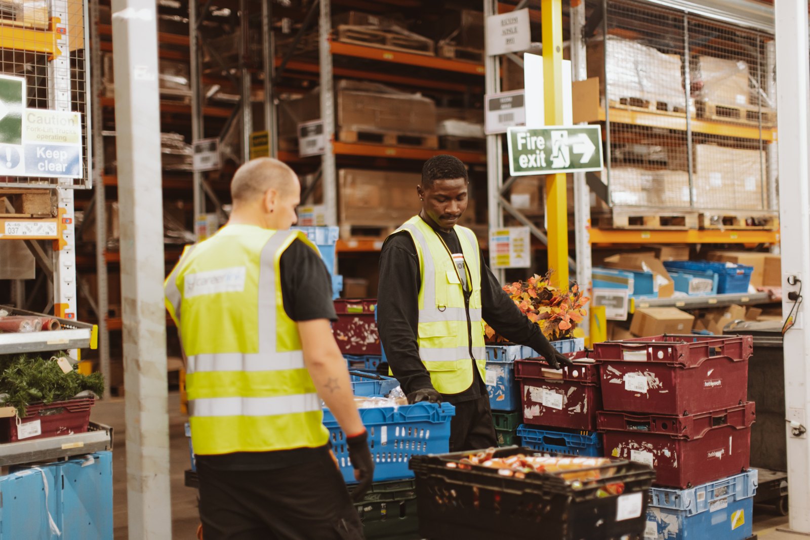 Staff working on the warehouse floor